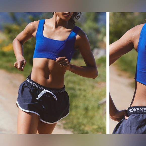 NWOT Free People FP Movement Good Karma Square-Neck Bra electric shock - M/L *IR - Picture 2 of 9